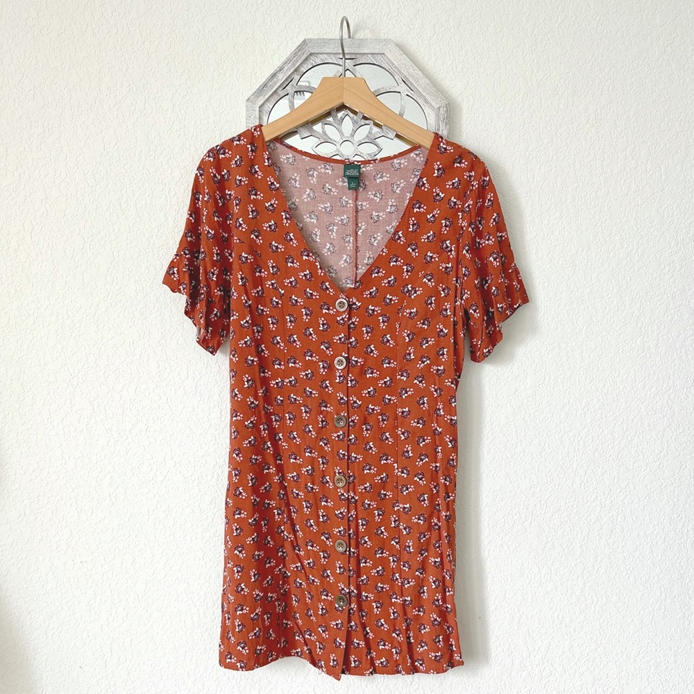 Wild Fable • Terracotta Button Up Dress